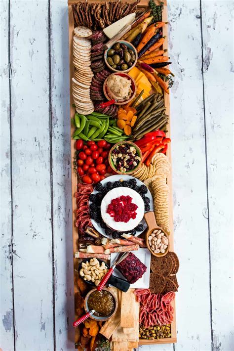 large rectangular charcuterie board.